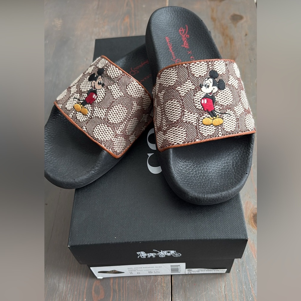 Coach X Disney Mickey Mouse Slides